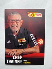 Autografo URS FISCHER-1.FC Union Berlin-4 Cappellini SVIZZERA-Thun-Zurigo-firmato-AK