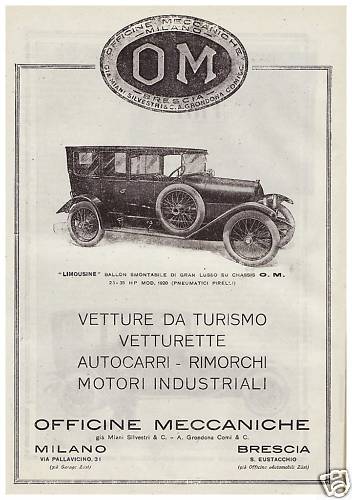 Pubblicita 1920 auto - pubblicita', d'epoca