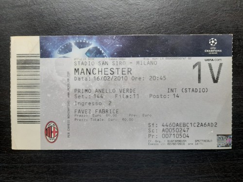 Raro biglietto milan v - biglietto, ac