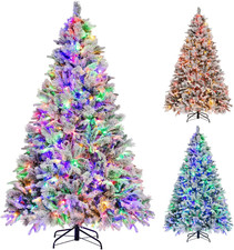 Albero Di Natale 135/180/210CM, Alberi Di Natale Innevato Con 160/240/320 Luci L