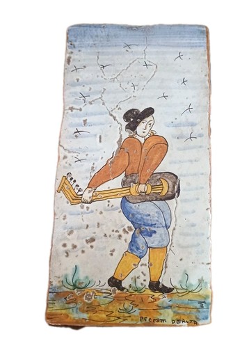 Piastrella maiolica dipinta - in,