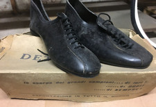 SCARPE VINTAGE BICICLETTA CORSA DETTO PIETRO ORIGINALI EROICA 39 PELLE NUOVE