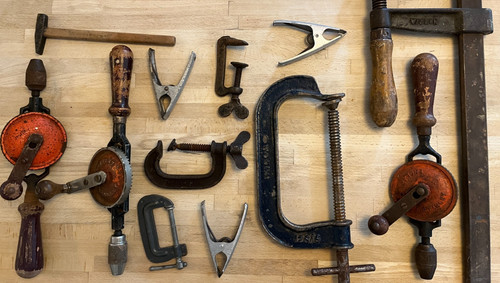 Vintage carpenters clamps - vintage,