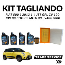 Kit Tagliando Fiat 500L  1.4 T-JET  GPL CV 120 KW 88 + 4LT SELENIA GAS 5W40