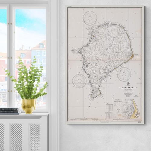 Mappa 1896 dell atollo - mappa,