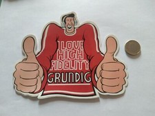 Adesivo TV Color I Love High fidelity Grundig vintage collezionismo 