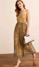 Abito tubino tette rete giallo