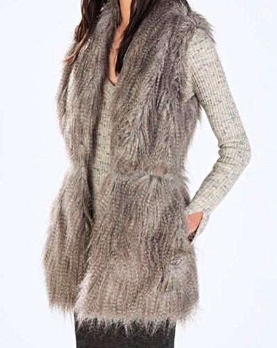 Gilet zara shaggy pelliccia - in,