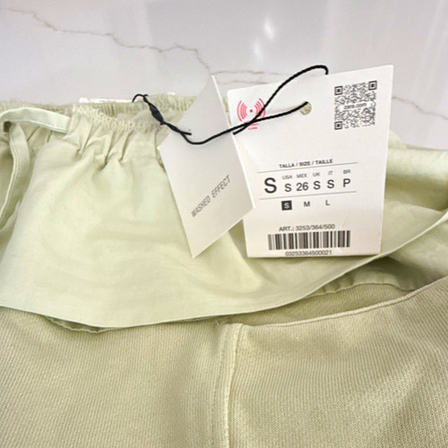 Zara pantalone verde gamba - verde,
