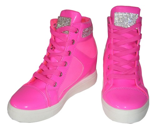 Neon sneakers stivali zeppa - neon,