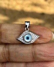 Ciondolo protezione malocchio argento 925 amuleto Nazariya madreperla gioielli 7