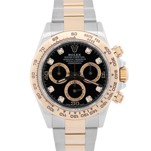 Rolex daytona black - black, diamond