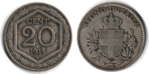 Italia centesimi 1918 - italia,