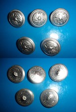 5 bottoni x cappotto anni 70 GENERALE BRIGATA DIVISIONE CORPO D'ARMATA ESERCITO