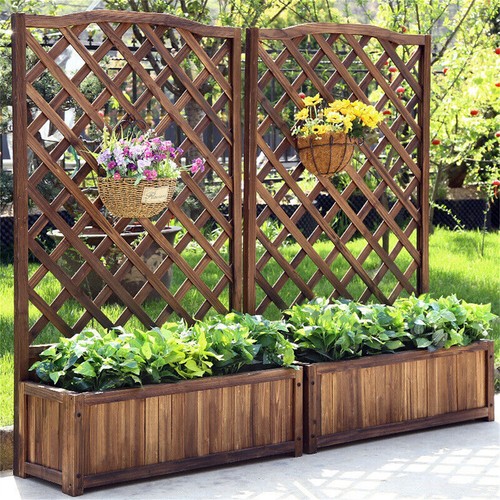 Letto giardino rustico - giardino,