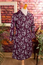 Abito Vintage Originale Anni '70 Viola Glitter Disco 42 44