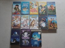 lotto 14 vhs + 2 dvd cartoni vari e film per famiglie in ottime condizioni