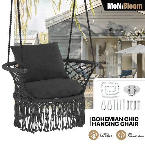 Sedia amaca macramè - , nera