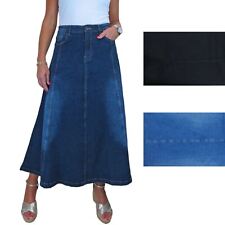 Jeans donna svasato denim maxi gonna denim elasticizzato vestibilità regolare 10-22