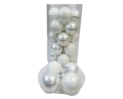 Palle vetro 24 natale - vetro, 60