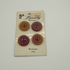 Bottone vintage Lansing 1005 due fori nuovo vecchio stock piccolo opale viola MCM lucido