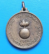 Ww1 Medaglia Commemorativa "Ugo Bignali Granatiere Medaglia D'oro 1916"