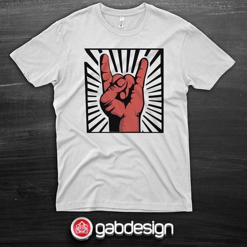 Shirt corna rock roll - &,