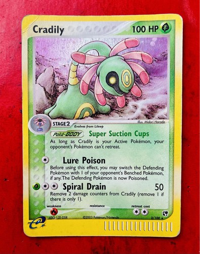 Lotto carte pokemon cradily - carte,