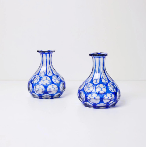 Paar vaso cristallo - cristallo, millefiori