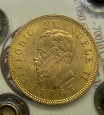 10 LIRE 1863 TORINO SPL / FDC