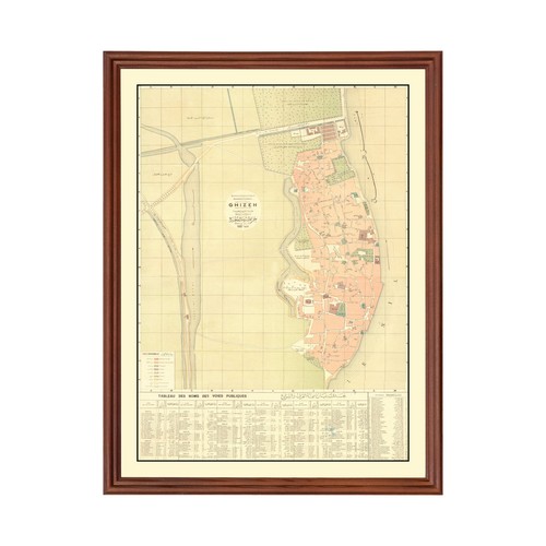 Vecchia mappa giza 1887 - giza,