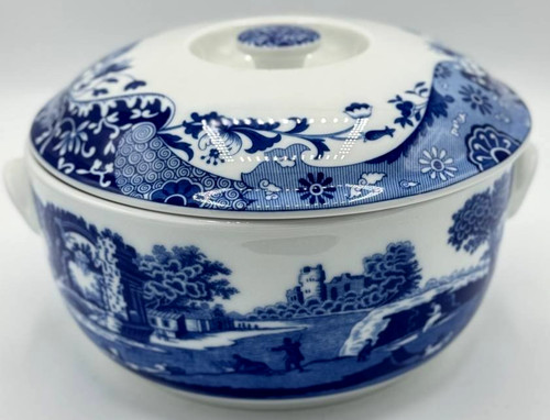 Spode blu casseruola rotonda - blu,