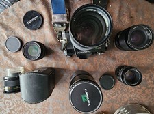 Hanimex 35EE reflex analogica con set di obiettivi ottima