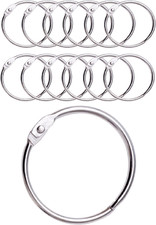 Anelli Con Gancio in Metallo per Tende Della Doccia – 12 Unità – Made in Italy –