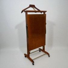 Servomuto vintage in legno Fratelli Reguitti per stira pantaloni anni 70 retrò