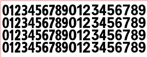 Decalcomanie decals chiffres - decalcomanie,