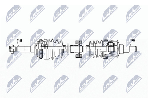 Albero motore nty npw 051 - albero, npw-dw-051