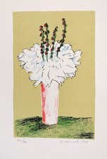 GIOVANNI OMICCIOLI - "Vaso di fiori" 1969 Litografia firmata e numerata 150/200