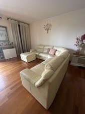 Divano angolare in pelle, di design anni 70, in ottime condizioni componibile