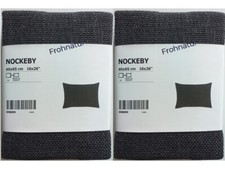 2 federe Ikea Nockeby 40x65 Tenö grigio scuro nuove imballo originale 103.770.83 fodera cuscino