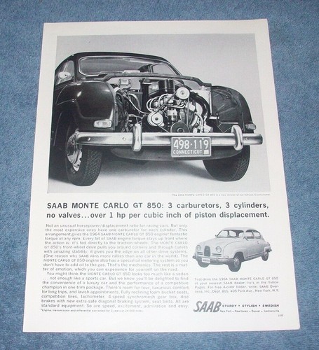Pubblicità epoca saab monte - d'epoca,