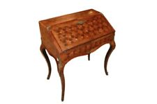 Bellissima Ribaltina Francese del 1800 Stile Luigi XV intarsiata a motivo Geomet