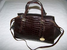 BORSA TOSCA BLU PELLE STAMPA COCCODRILLO EMBOSSED  BAG MADE IN ITALY