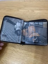 Portafoglio uomo Mundi pelle marrone con cerniera vespa bici