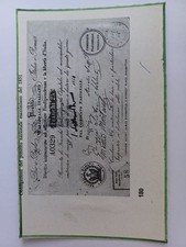 Cartolina Antica Obbligazioni Del Prestito Nazionale Mazziniano Del 1851