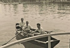 B - Foto Photo Fotografia Anni 60 - Trio su barca