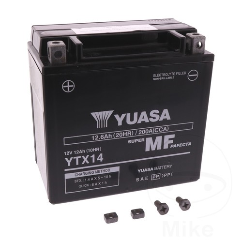 Batteria yuasa ytx14 - wet, l:150