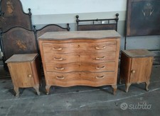 Comò + comodini d'epoca in noce
