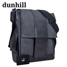 Dunhill D8 Borsa a Tracolla Logo PVC e Pelle Nera Uomo dal Giappone