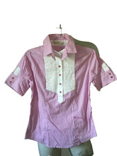 Liu-jeans liu jo camicia rosa righe hemd shirt jersey bambina maglia size 8 anni
